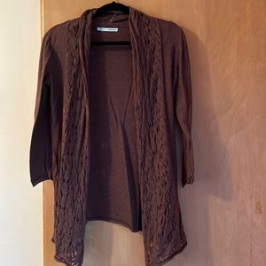 Maurice’s cardigan purplish brown